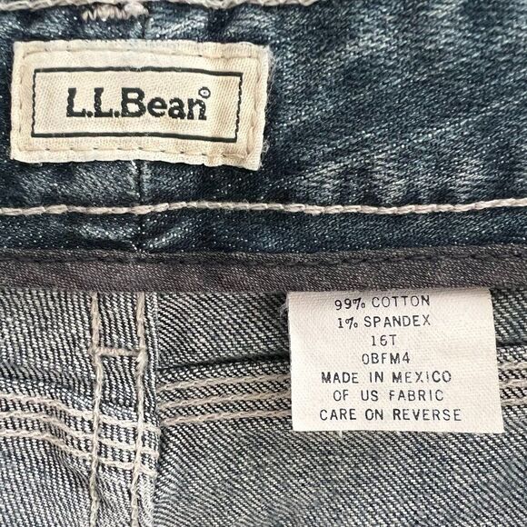 Vintage LL Bean Bootcut/Flare Jeans Sz 16T Medium Rinse - Picture 4 of 5